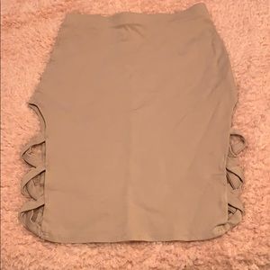 Tan body con skirt